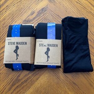 Set of 5 pairs/Steve Madden Women's Microfiber Opaque Tights